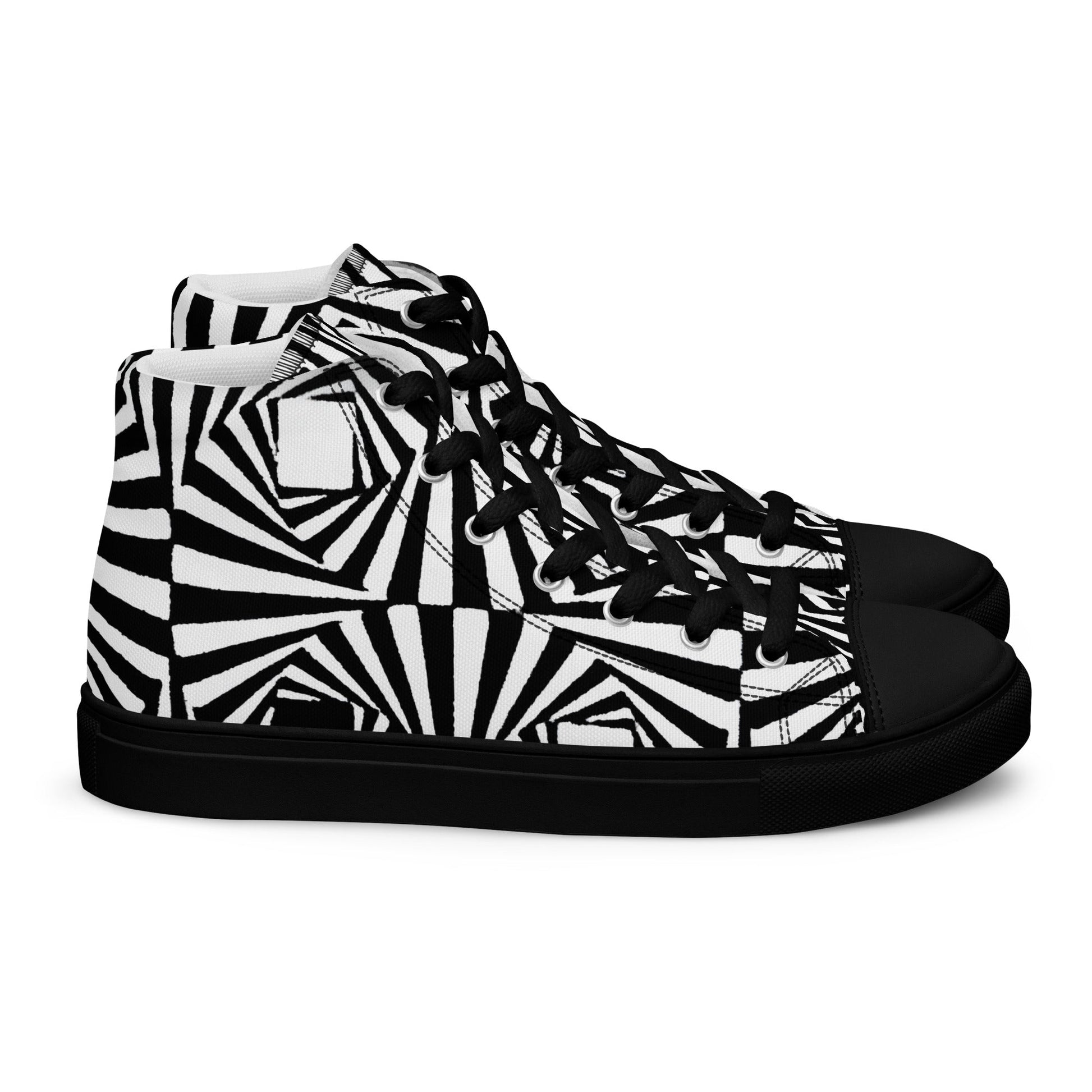 Men’s high top canvas shoes - T.Eddy’s Art Studio