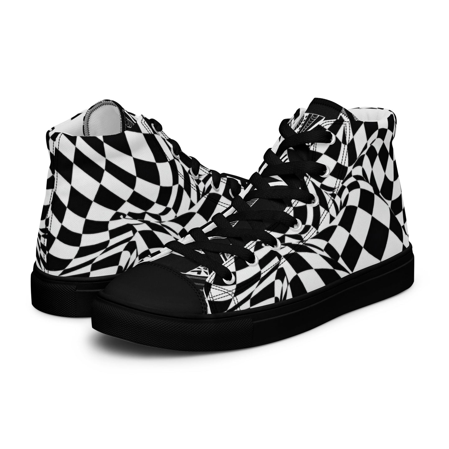 Men’s high top canvas shoes - T.Eddy’s Art Studio