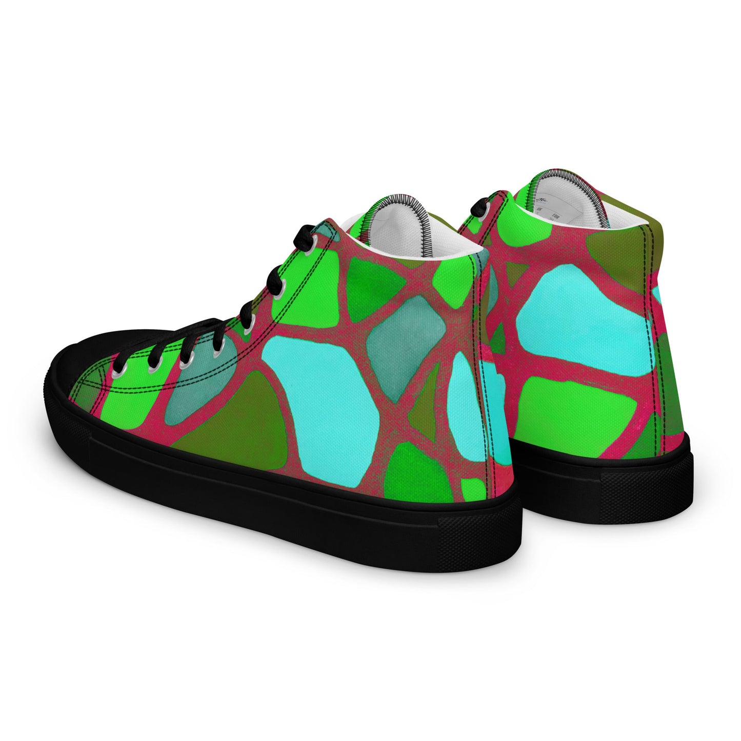 Men’s high top canvas shoes - T.Eddy’s Art Studio