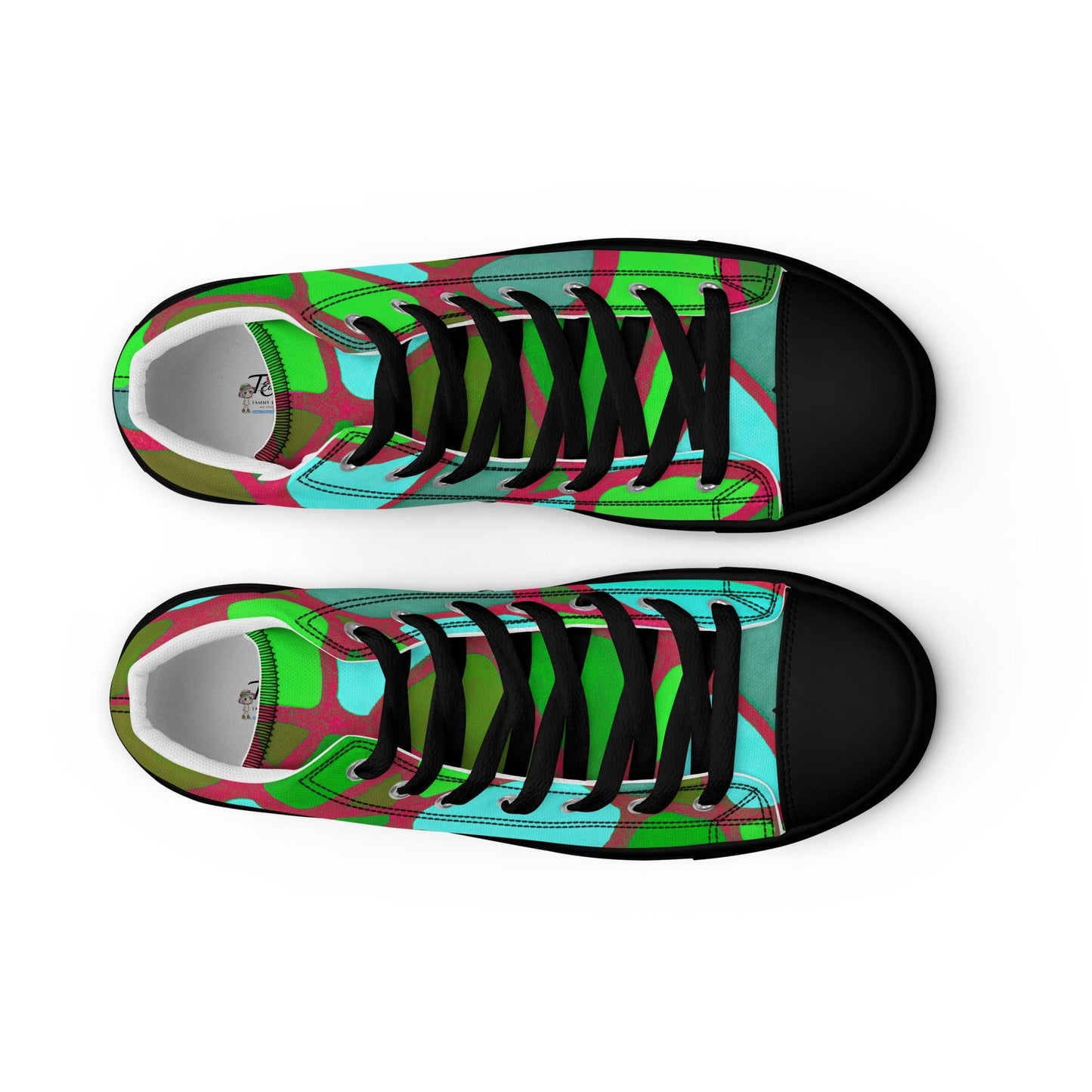 Men’s high top canvas shoes - T.Eddy’s Art Studio