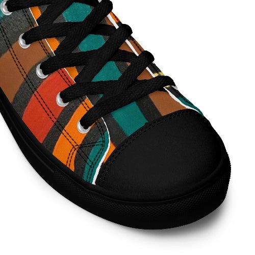 Men’s high top canvas shoes - T.Eddy’s Art Studio