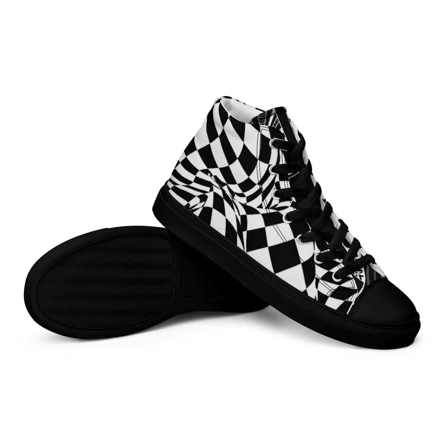 Men’s high top canvas shoes - T.Eddy’s Art Studio
