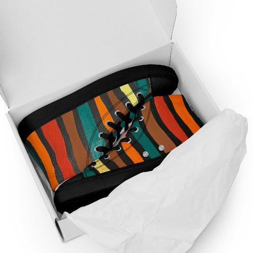 Men’s high top canvas shoes - T.Eddy’s Art Studio
