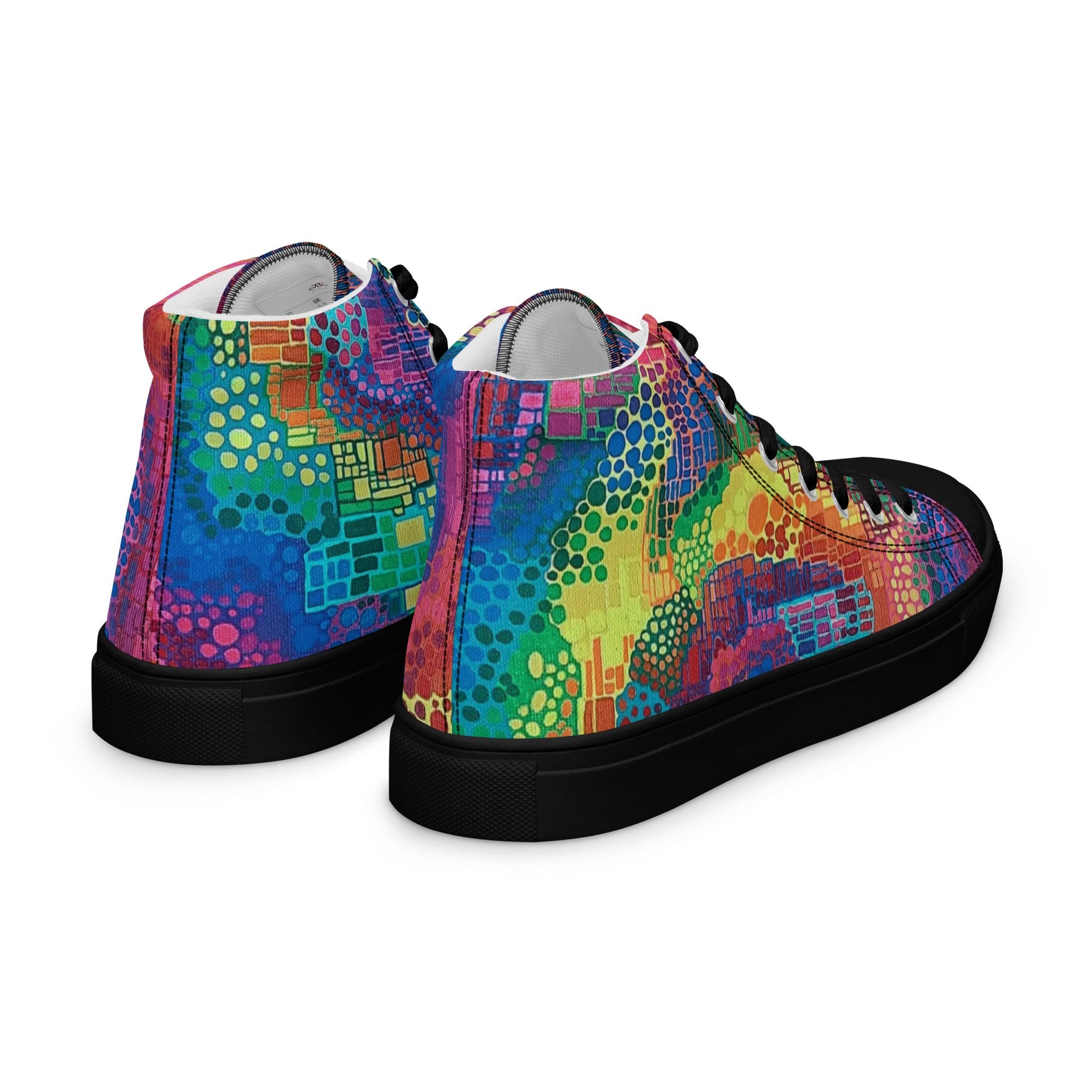 Men’s high top canvas shoes - T.Eddy’s Art Studio