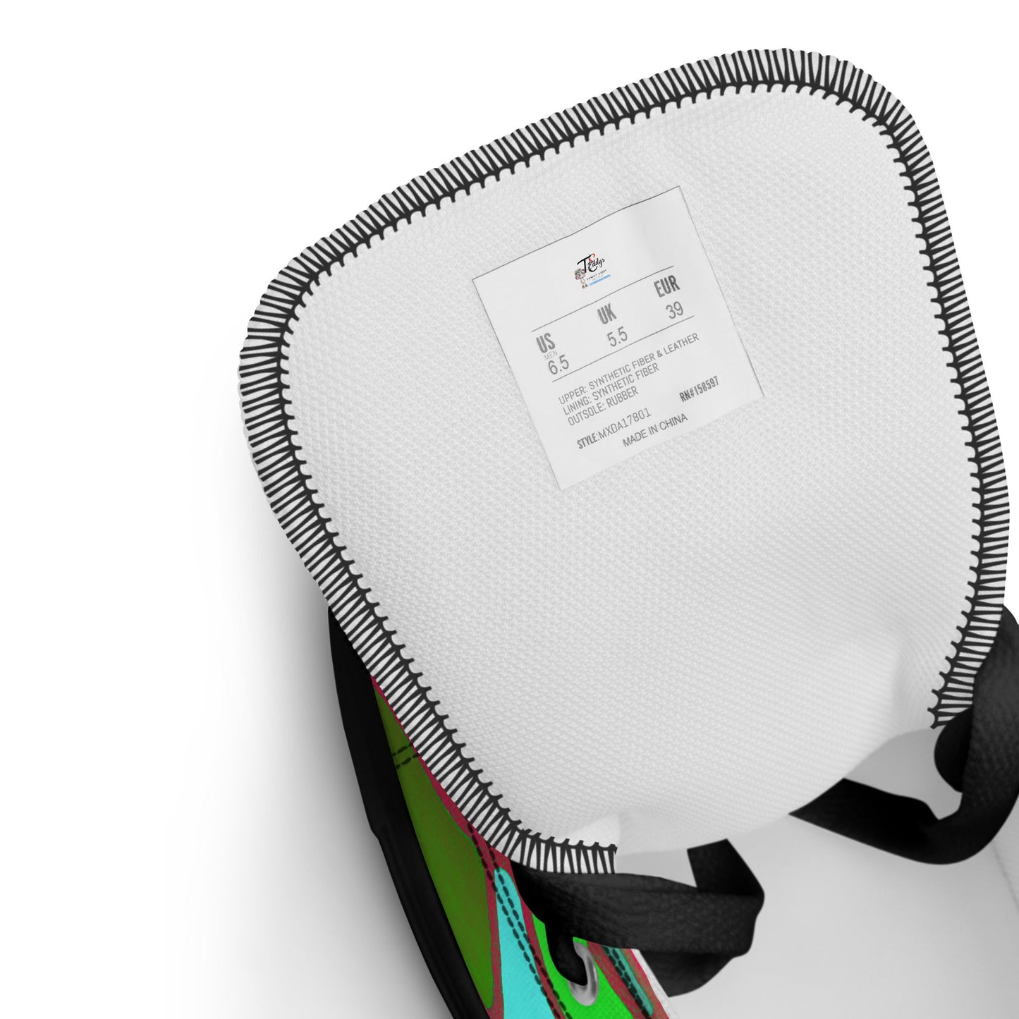 Men’s high top canvas shoes - T.Eddy’s Art Studio