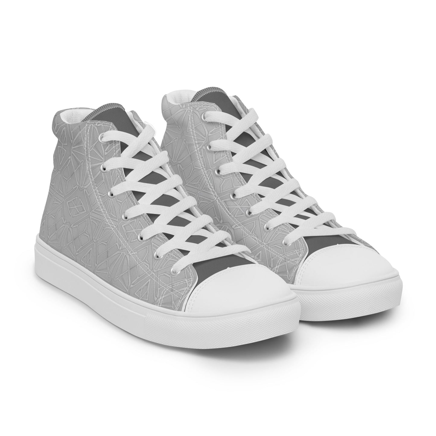 Men’s high top canvas shoes - T.Eddy’s Art Studio