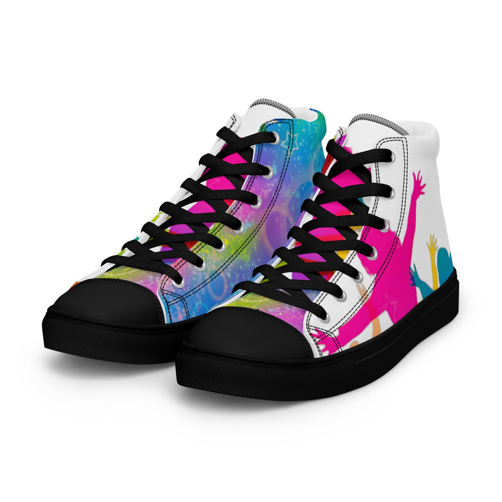 Men’s high top canvas shoes - T.Eddy’s Art Studio