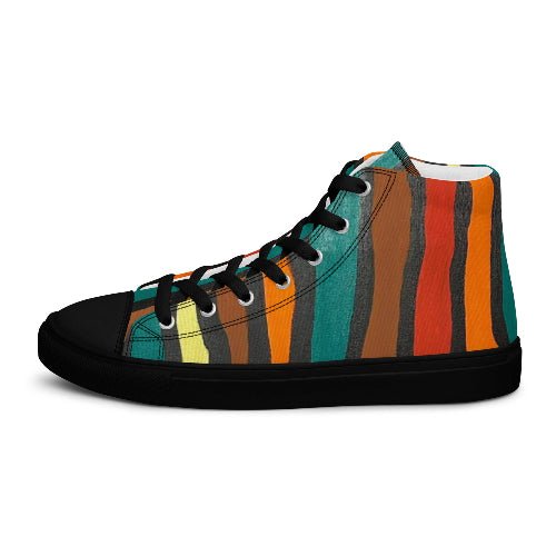 Men’s high top canvas shoes - T.Eddy’s Art Studio
