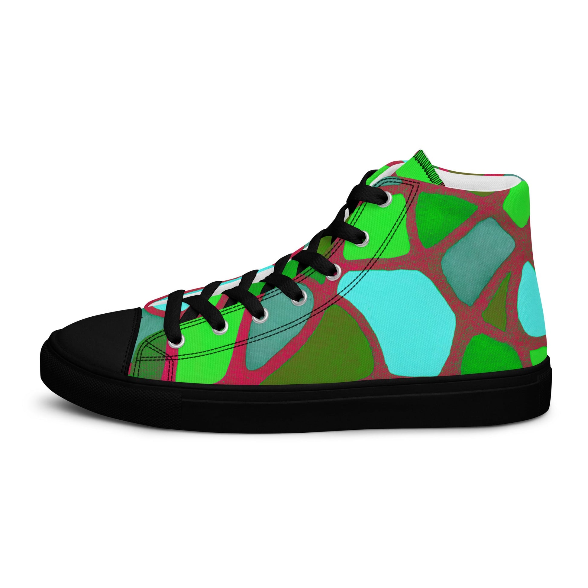 Men’s high top canvas shoes - T.Eddy’s Art Studio