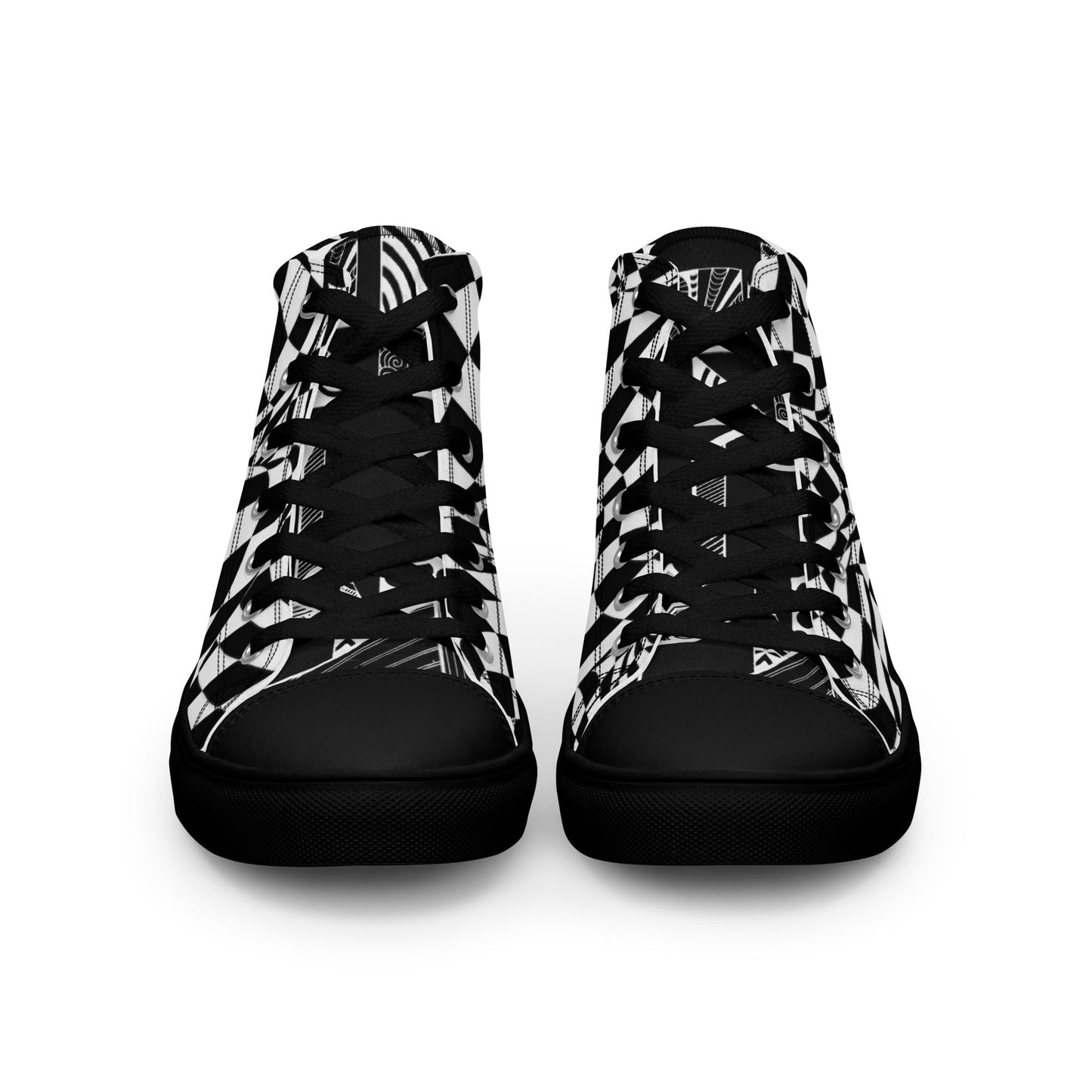 Men’s high top canvas shoes - T.Eddy’s Art Studio
