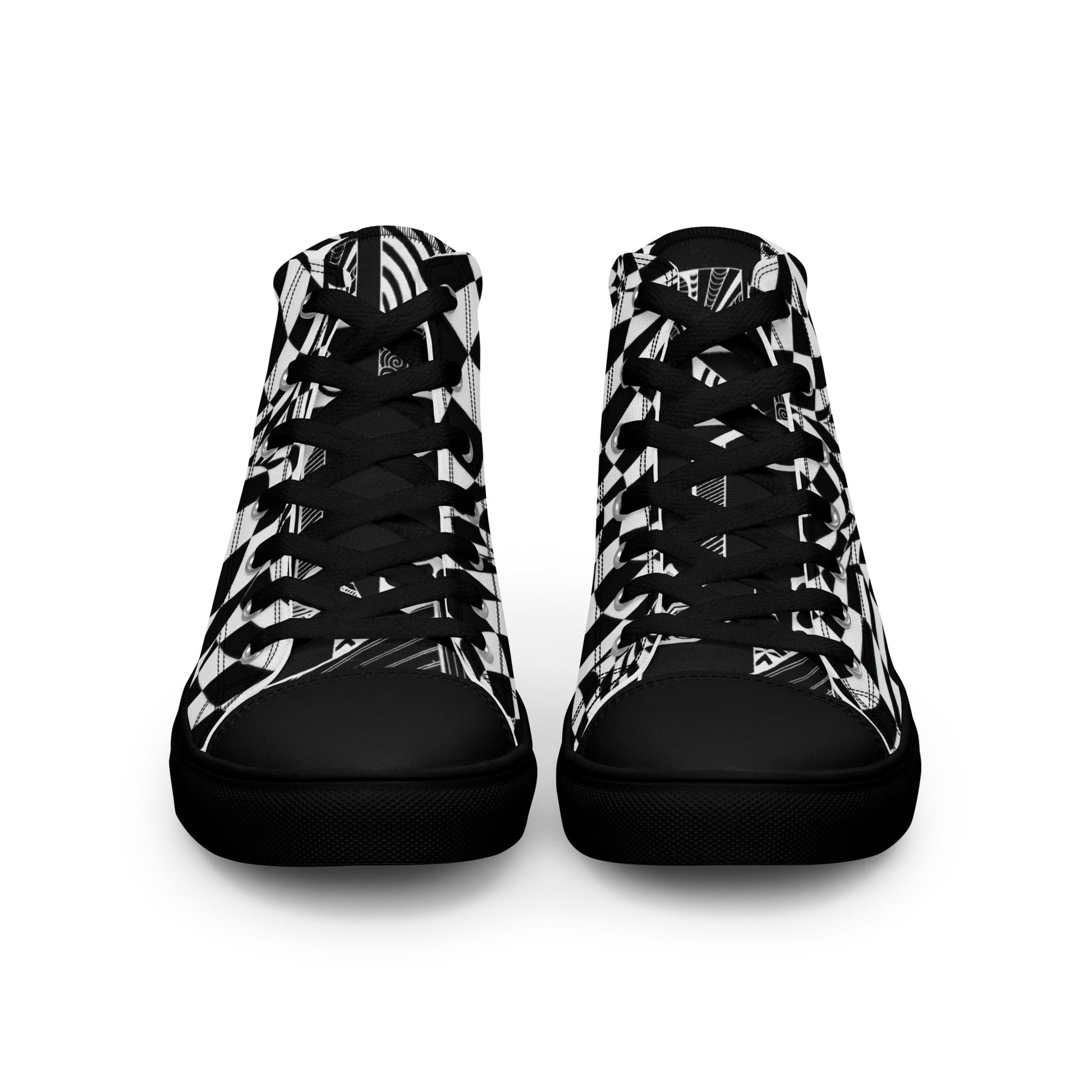 Men’s high top canvas shoes - T.Eddy’s Art Studio