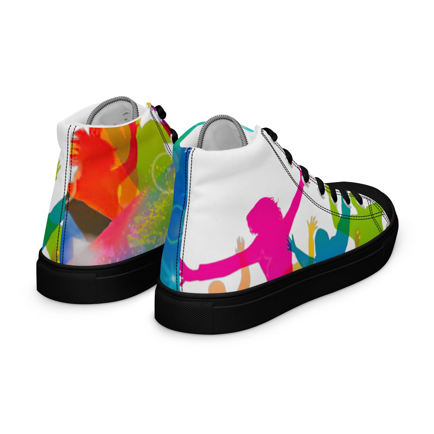 Men’s high top canvas shoes - T.Eddy’s Art Studio