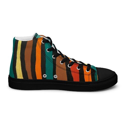 Men’s high top canvas shoes - T.Eddy’s Art Studio