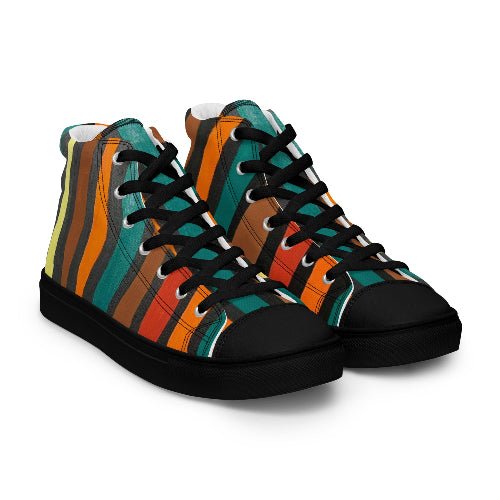 Men’s high top canvas shoes - T.Eddy’s Art Studio