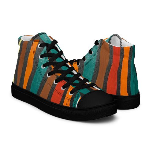 Men’s high top canvas shoes - T.Eddy’s Art Studio