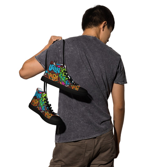 Men’s high top canvas shoes - Resilient Art Wear