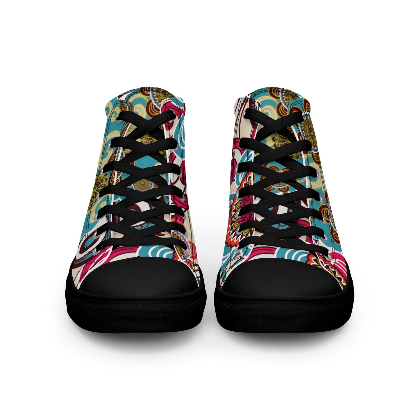 Men’s high top canvas shoes - T.Eddy’s Art Studio