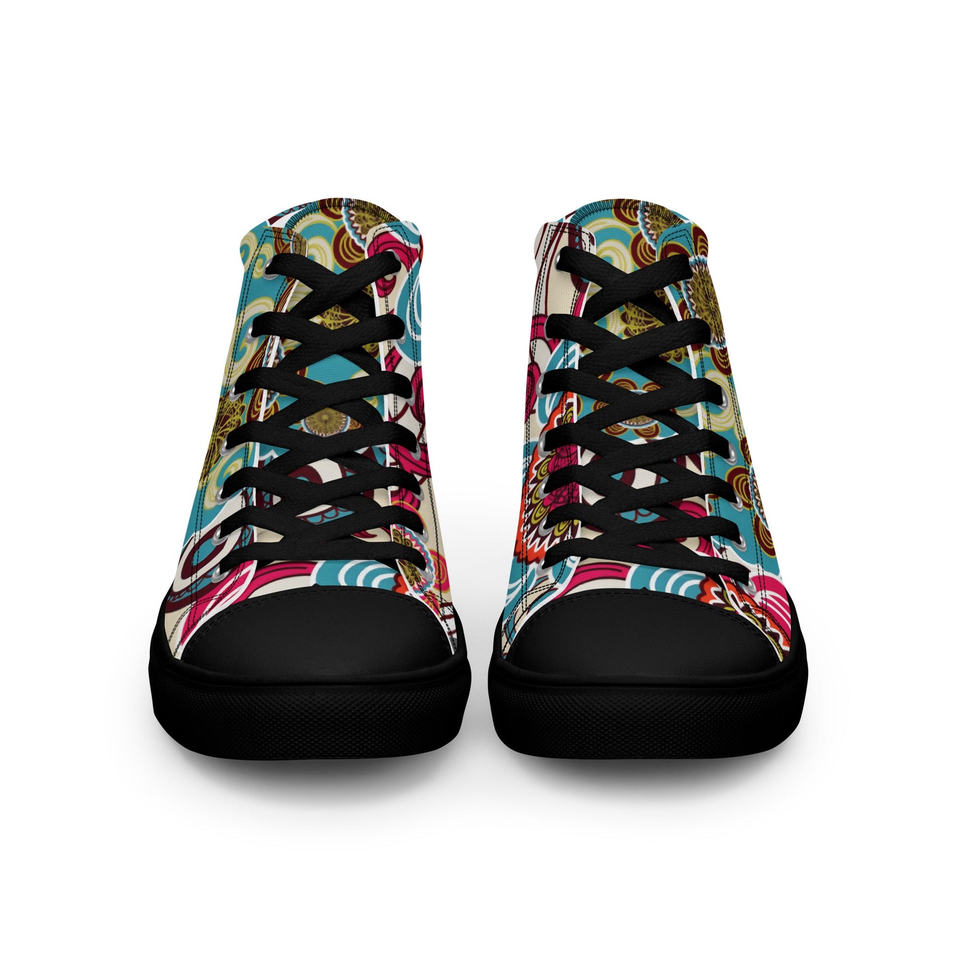 Men’s high top canvas shoes - T.Eddy’s Art Studio