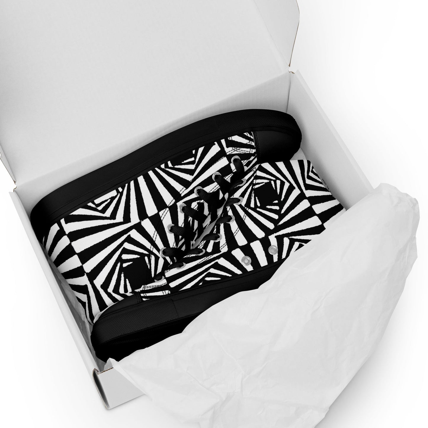 Men’s high top canvas shoes - T.Eddy’s Art Studio