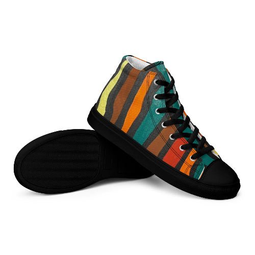 Men’s high top canvas shoes - T.Eddy’s Art Studio