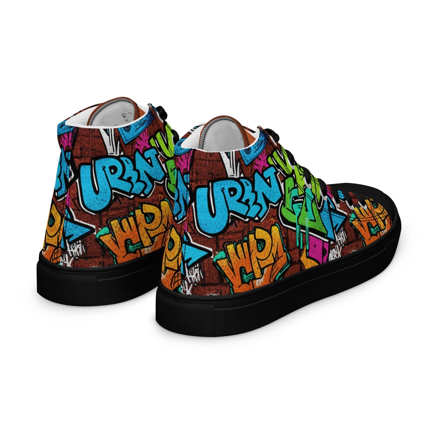 Men’s high top canvas shoes - T.Eddy’s Art Studio