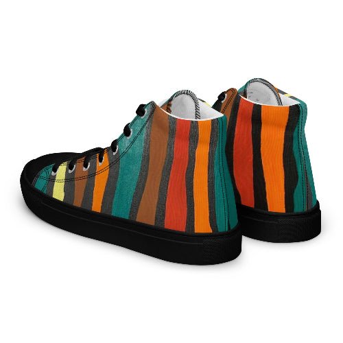 Men’s high top canvas shoes - T.Eddy’s Art Studio
