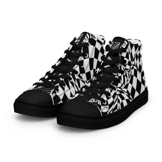 Men’s high top canvas shoes - T.Eddy’s Art Studio
