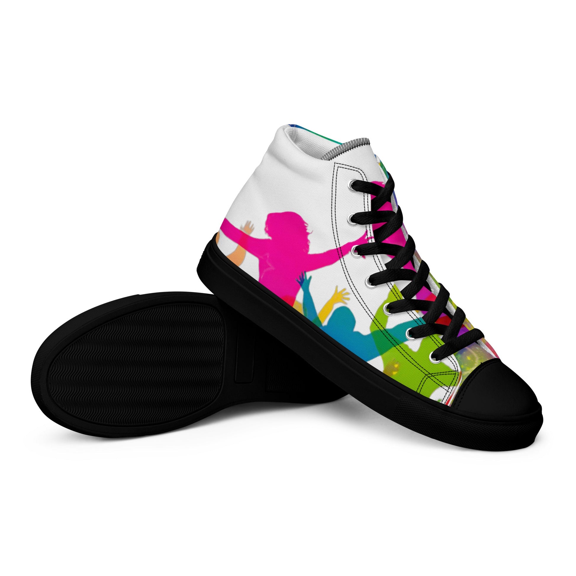 Men’s high top canvas shoes - T.Eddy’s Art Studio