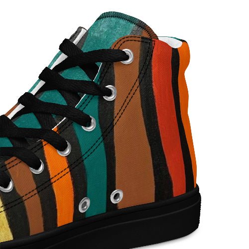 Men’s high top canvas shoes - T.Eddy’s Art Studio