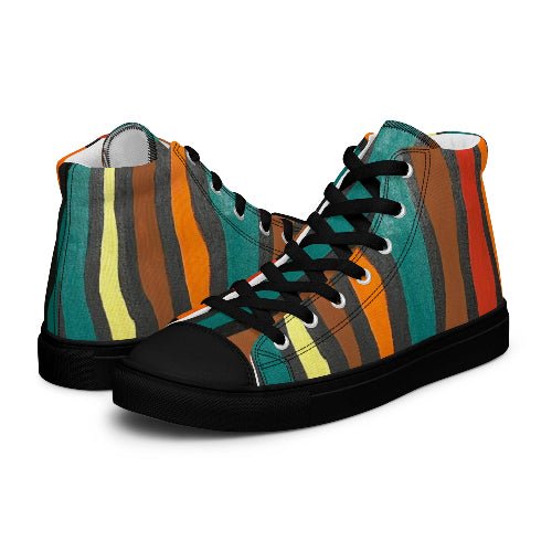 Men’s high top canvas shoes - T.Eddy’s Art Studio