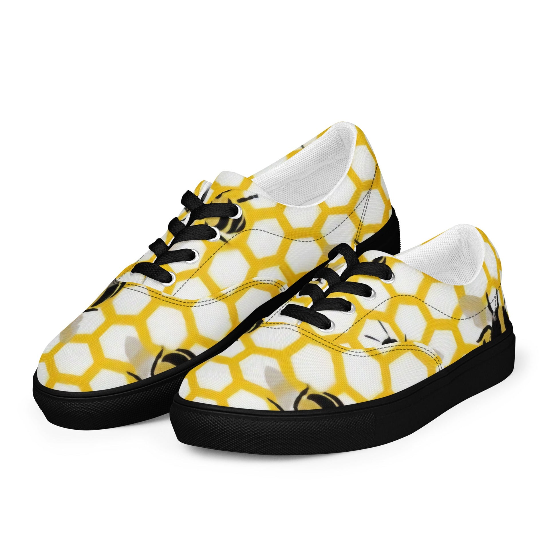 Pollen Power: Bee & Honeycomb Low - Tops - T.Eddy’s Art Studio