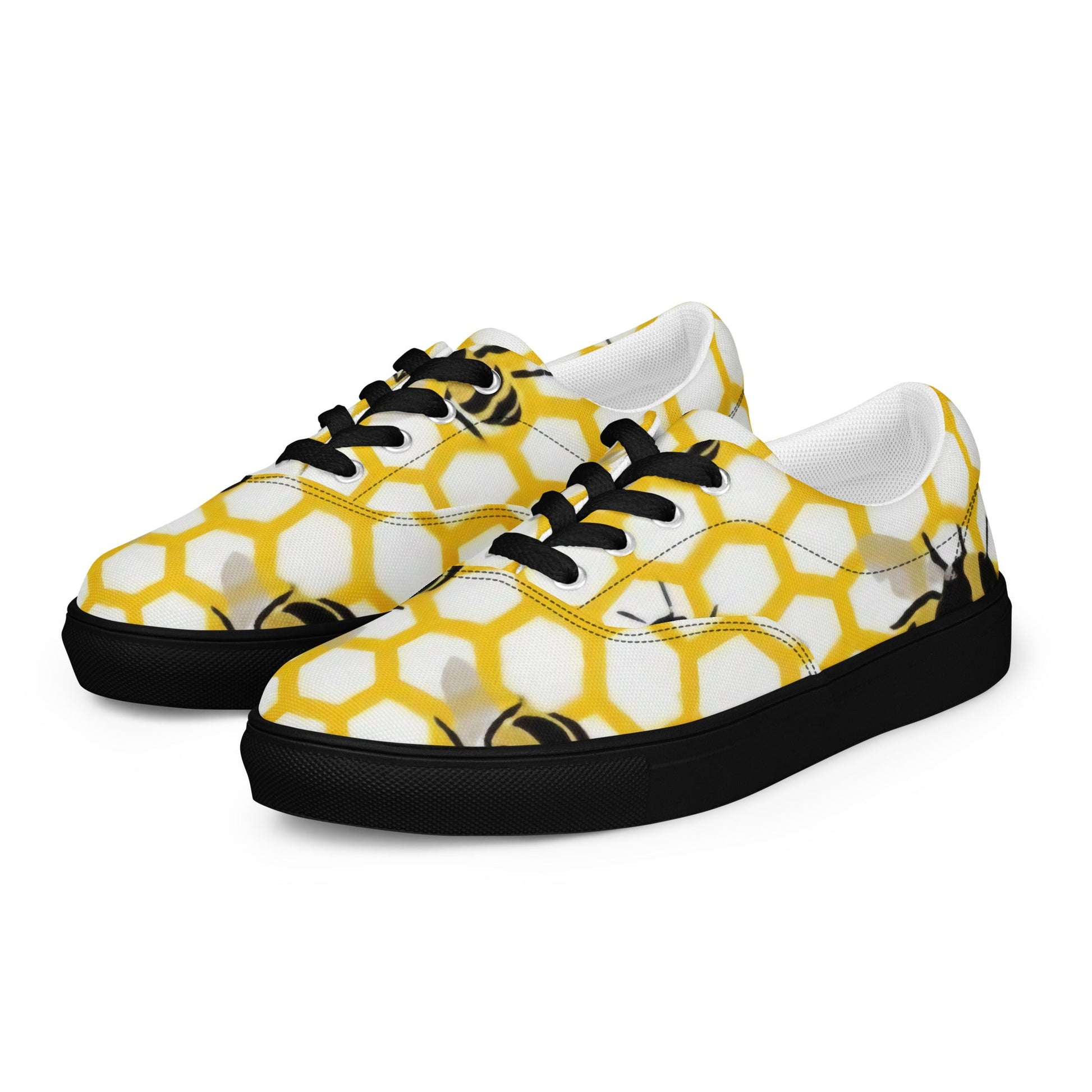 Pollen Power: Bee & Honeycomb Low - Tops - T.Eddy’s Art Studio