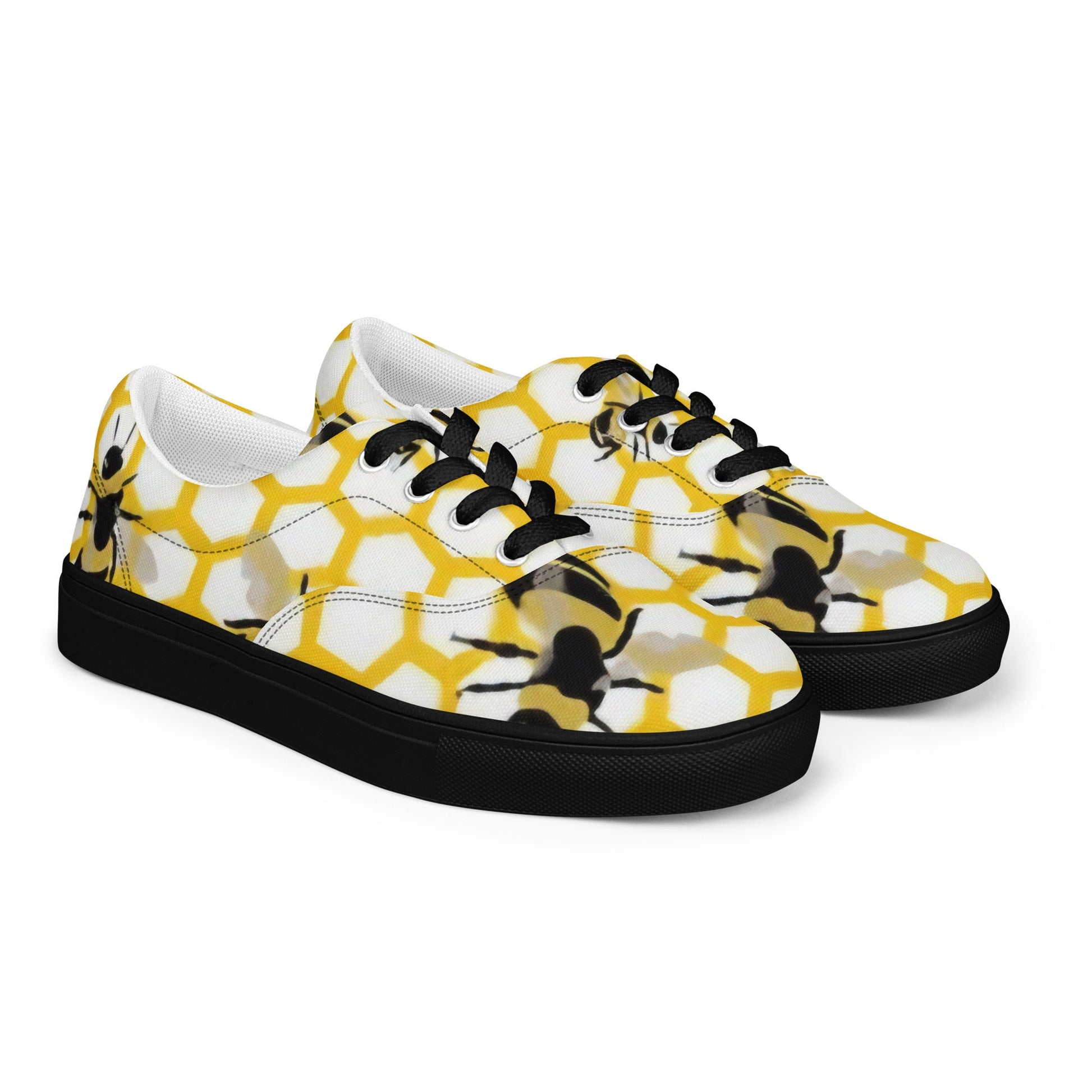 Pollen Power: Bee & Honeycomb Low - Tops - T.Eddy’s Art Studio