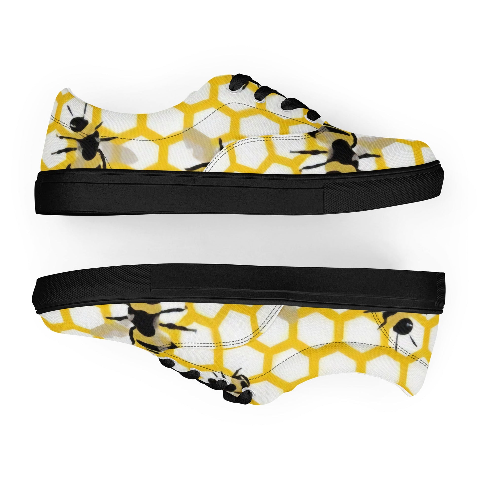 Pollen Power: Bee & Honeycomb Low - Tops - T.Eddy’s Art Studio