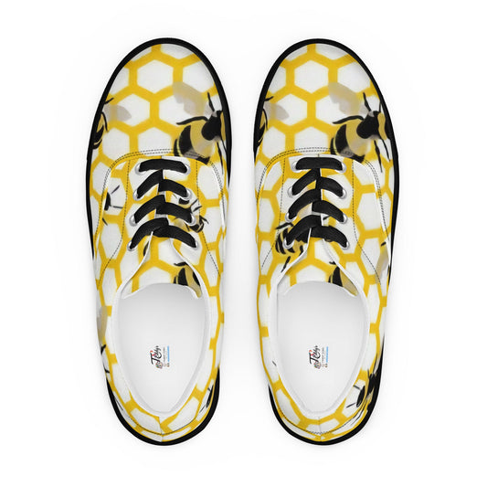 Pollen Power: Bee & Honeycomb Low - Tops - T.Eddy’s Art Studio