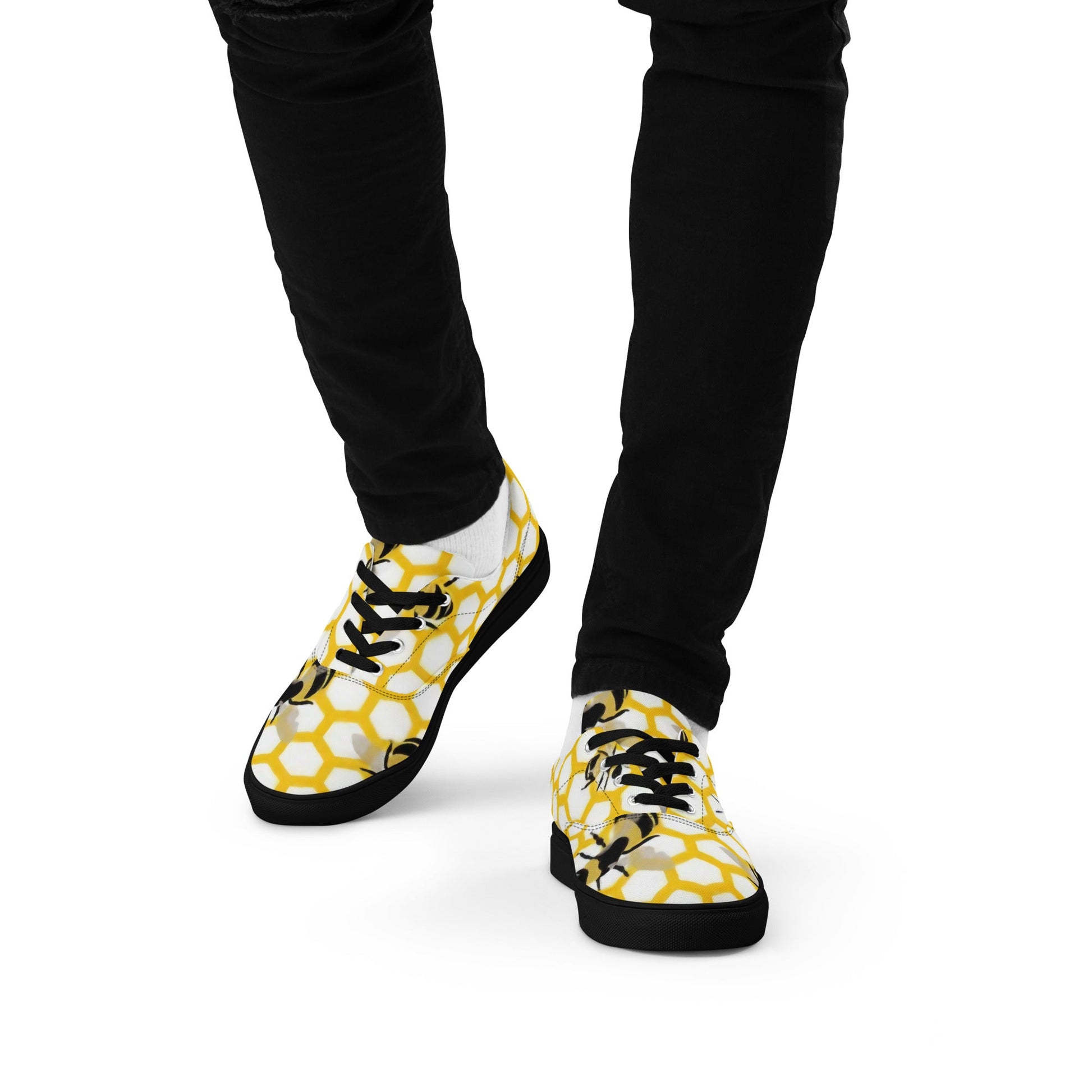 Pollen Power: Bee & Honeycomb Low - Tops - T.Eddy’s Art Studio