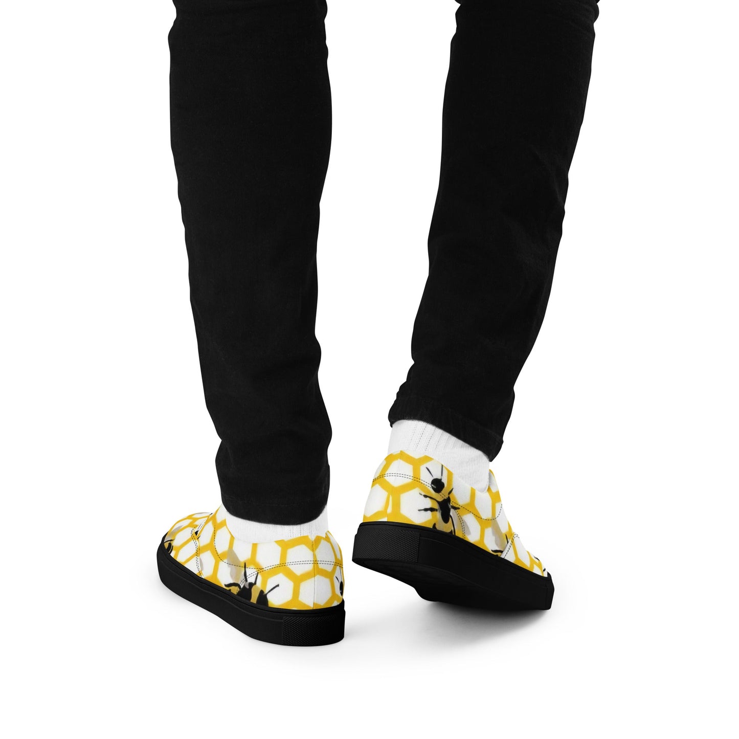 Pollen Power: Bee & Honeycomb Low - Tops - T.Eddy’s Art Studio