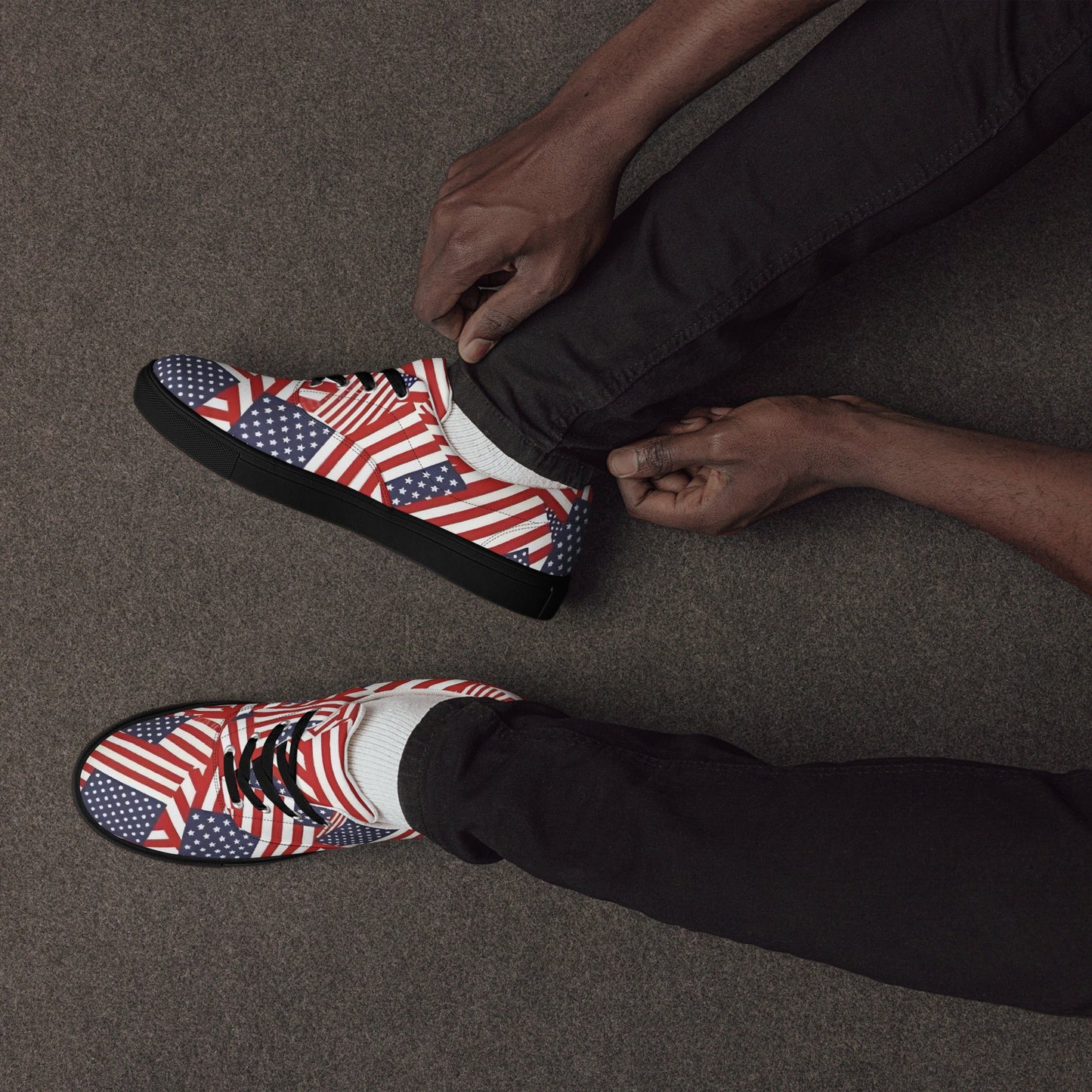 Red, White, and You: Patriotic Low - Tops - T.Eddy’s Art Studio