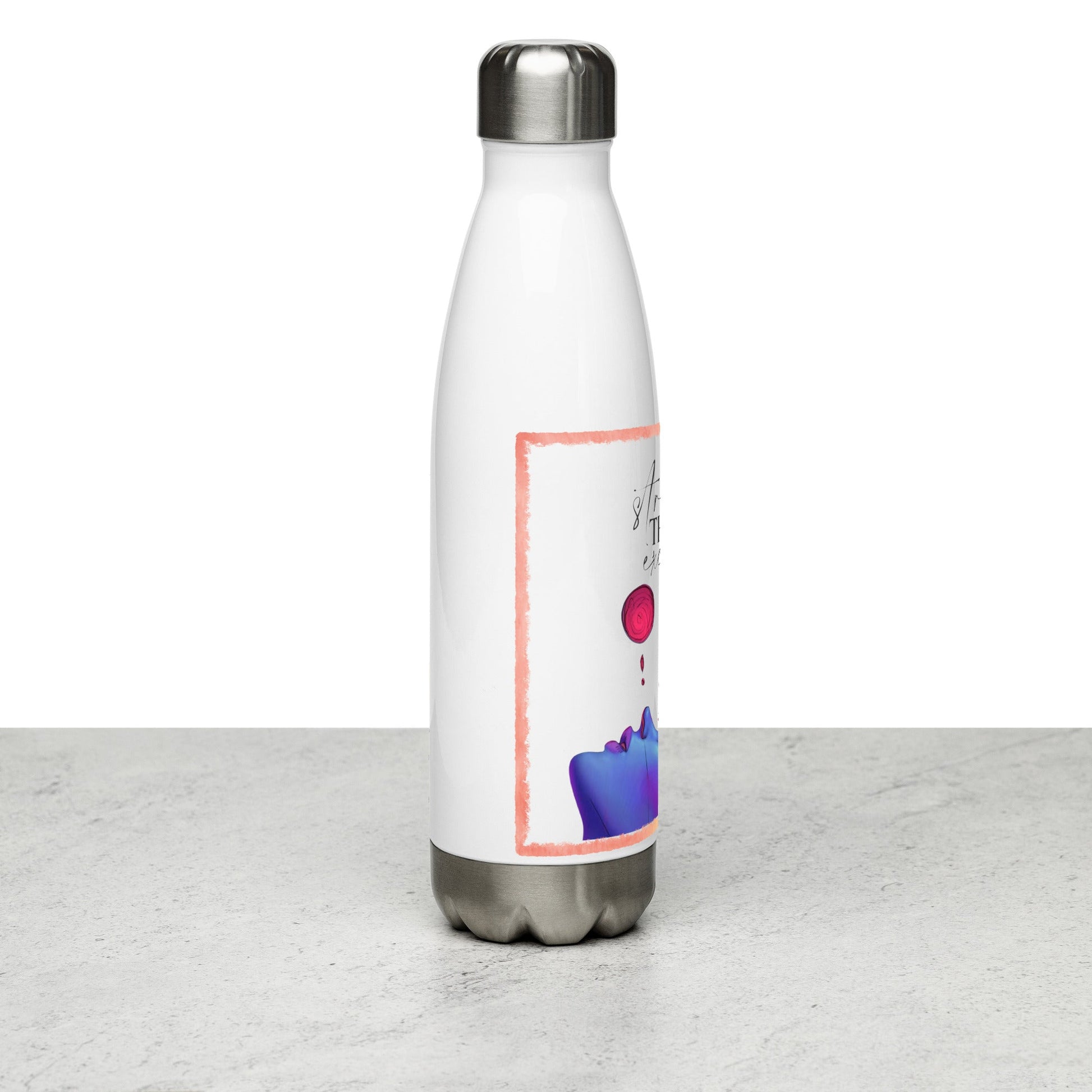 Stainless steel water bottle boasting Tammy’s Original Art - T.Eddy’s Art Studio