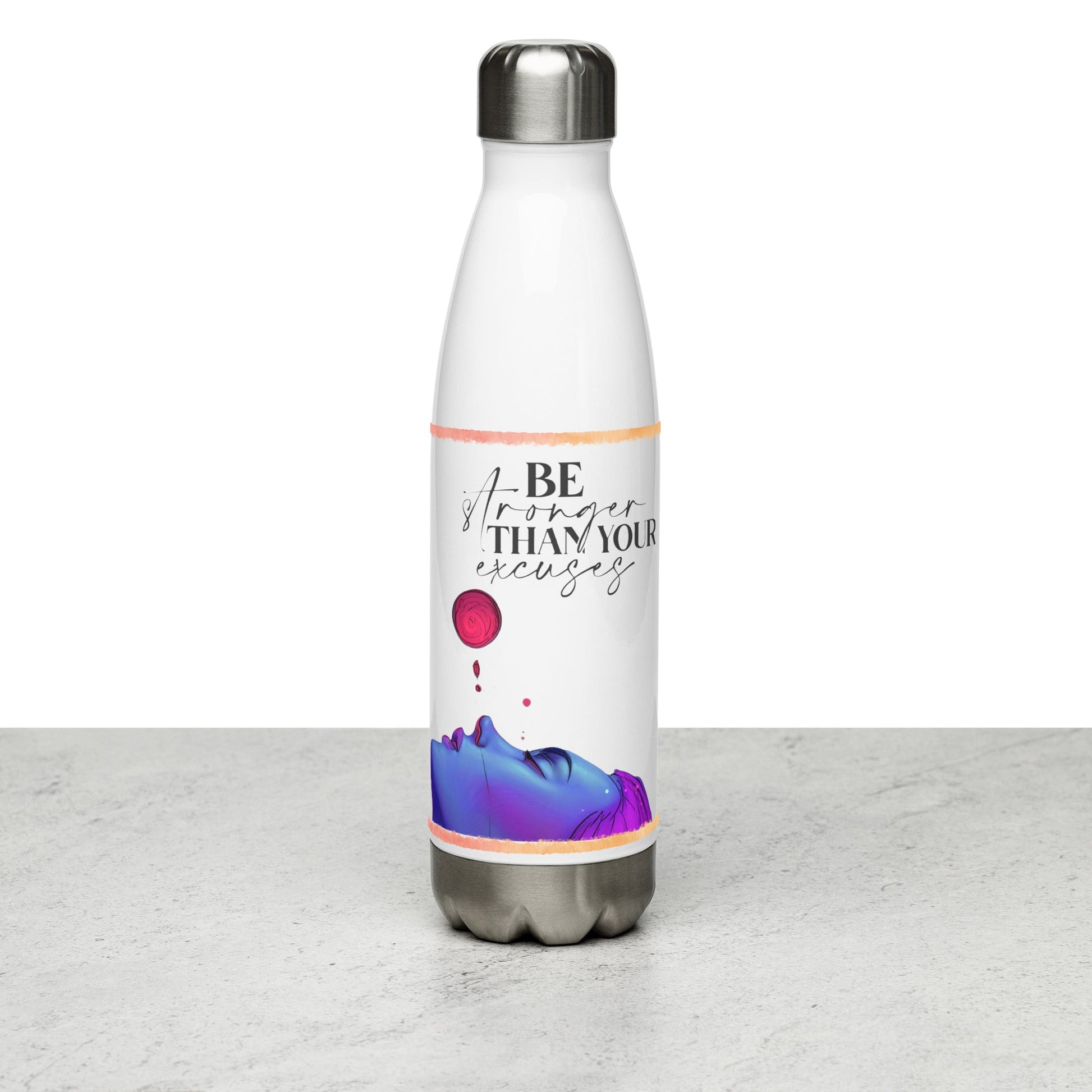 Stainless steel water bottle boasting Tammy’s Original Art - T.Eddy’s Art Studio