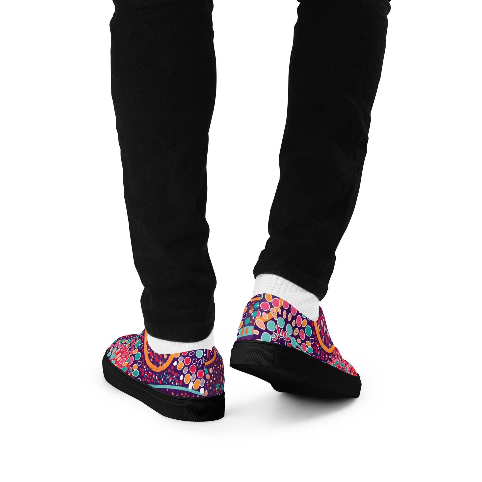 Step Into a Celebration of Color lace - up canvas shoes - T.Eddy’s Art Studio