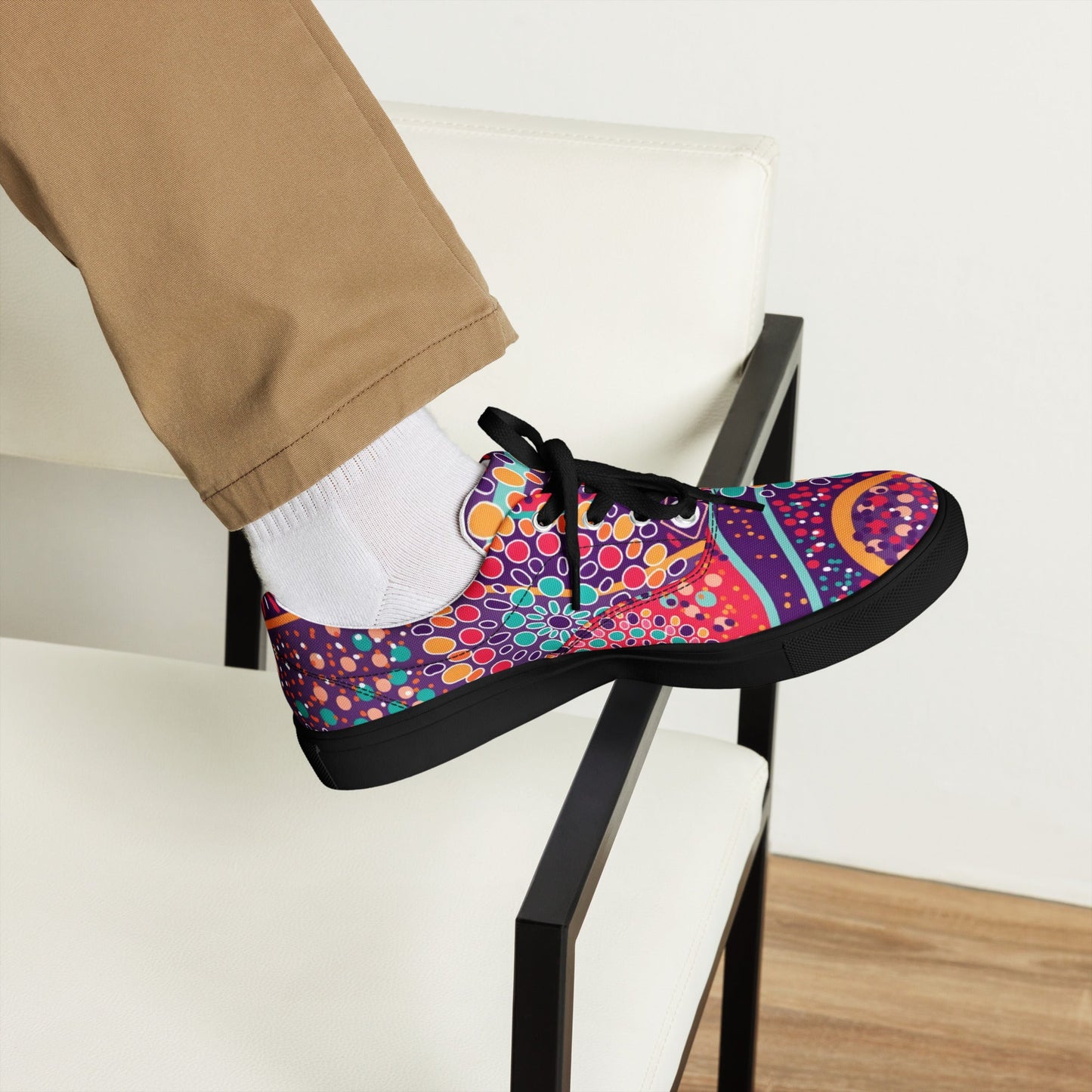 Step Into a Celebration of Color lace - up canvas shoes - T.Eddy’s Art Studio