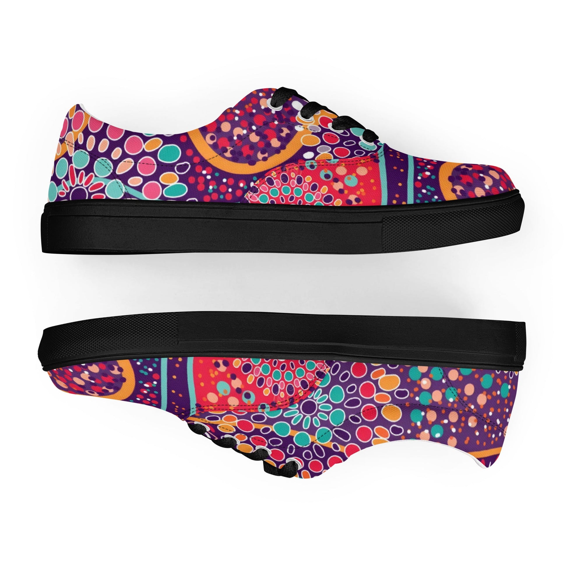 Step Into a Celebration of Color lace - up canvas shoes - T.Eddy’s Art Studio