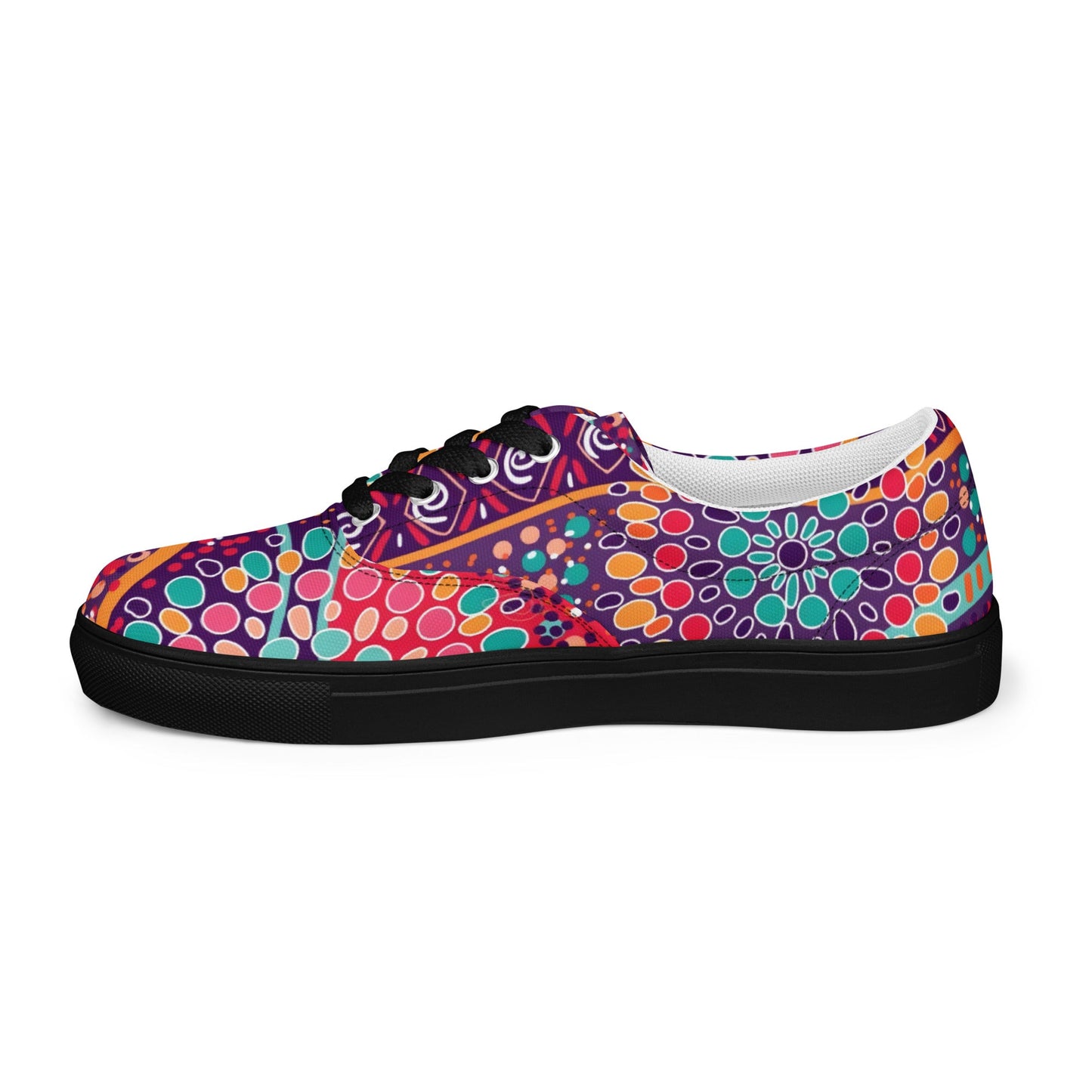 Step Into a Celebration of Color lace - up canvas shoes - T.Eddy’s Art Studio