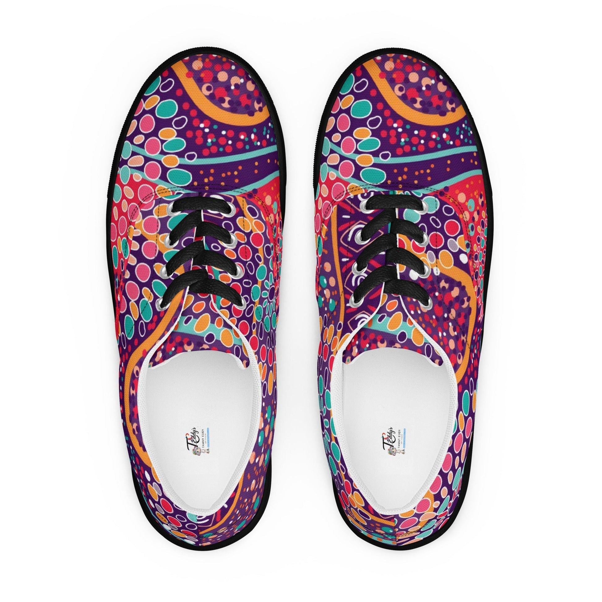 Step Into a Celebration of Color lace - up canvas shoes - T.Eddy’s Art Studio