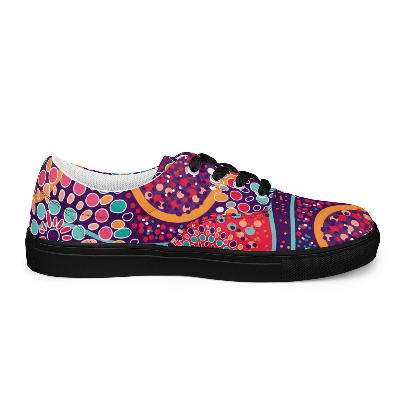 Step Into a Celebration of Color lace - up canvas shoes - T.Eddy’s Art Studio