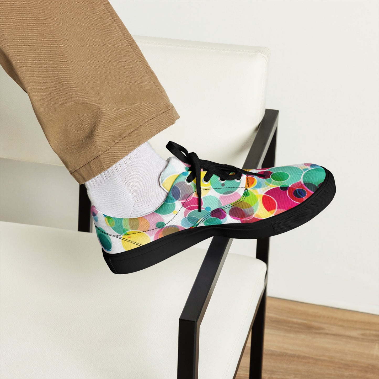 Step Into a world of Bubbles lace - up canvas shoes - T.Eddy’s Art Studio