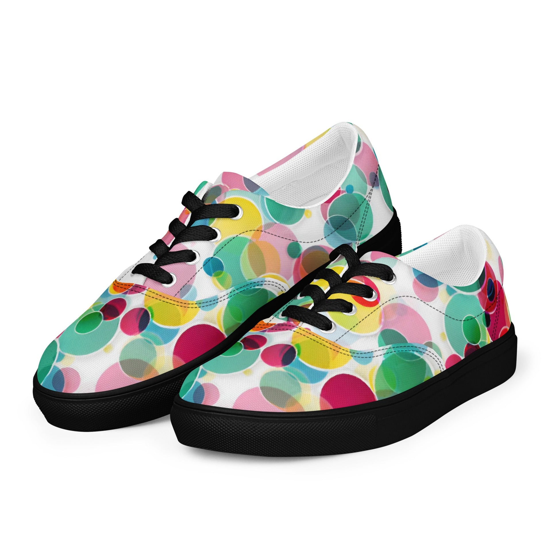 Step Into a world of Bubbles lace - up canvas shoes - T.Eddy’s Art Studio