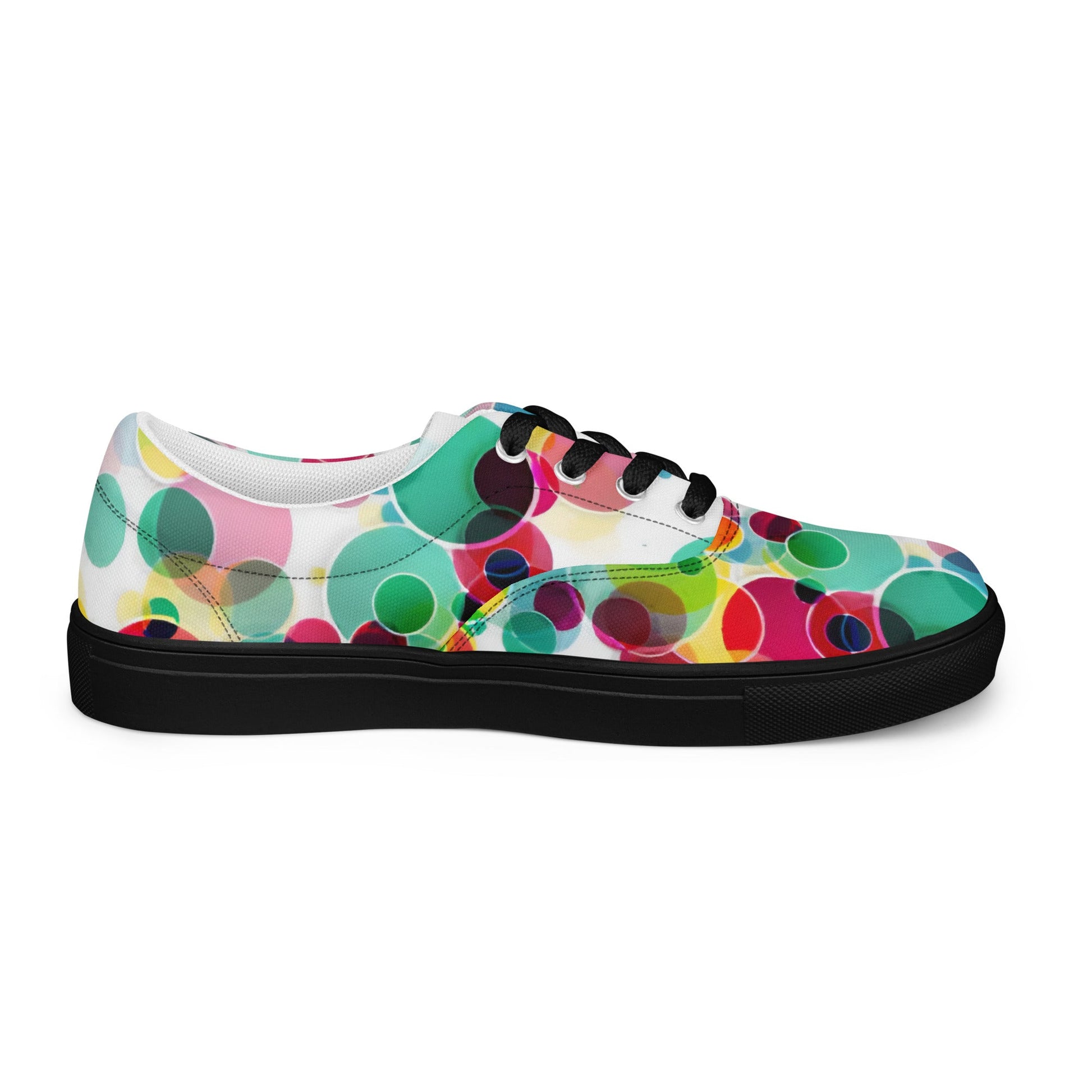 Step Into a world of Bubbles lace - up canvas shoes - T.Eddy’s Art Studio