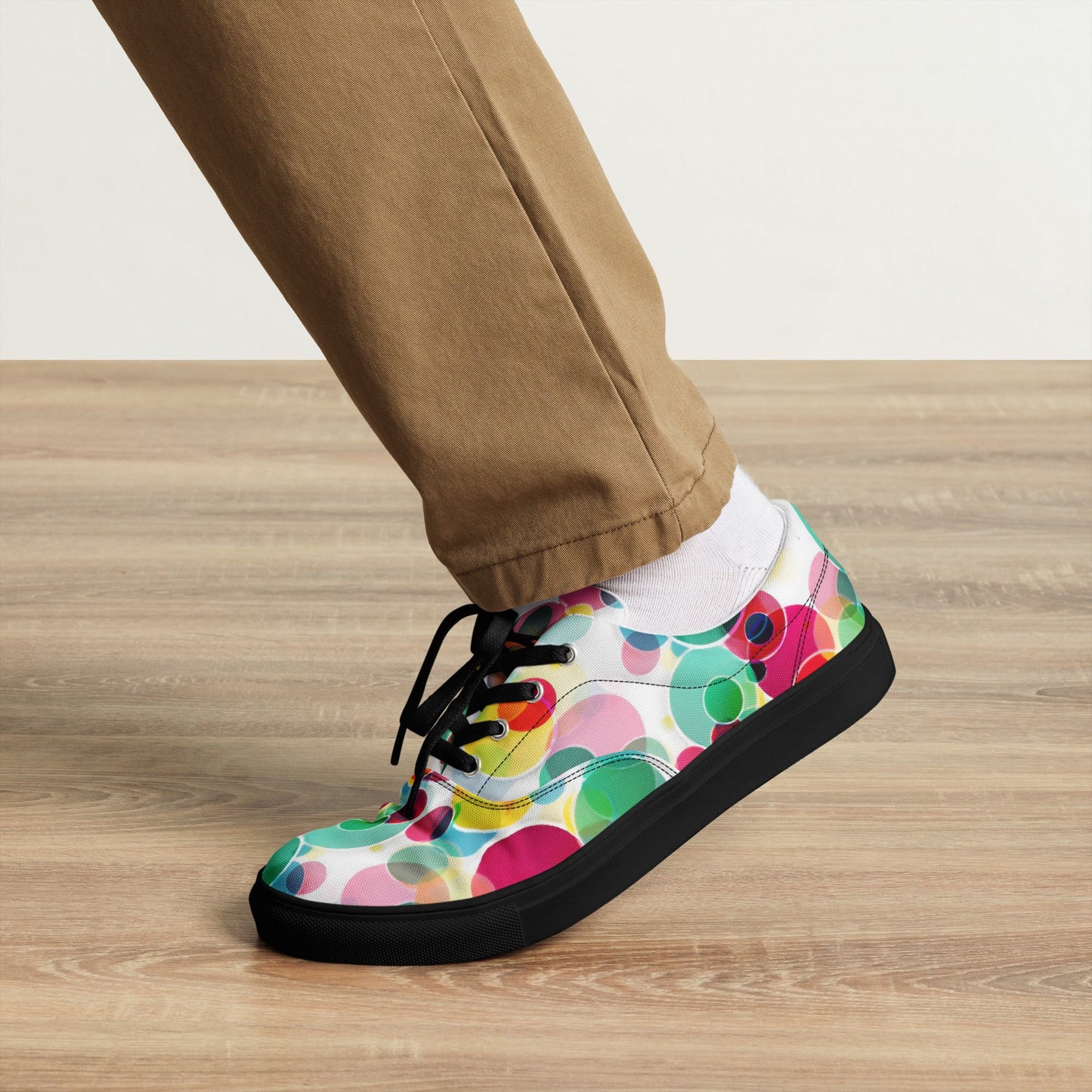 Step Into a world of Bubbles lace - up canvas shoes - T.Eddy’s Art Studio